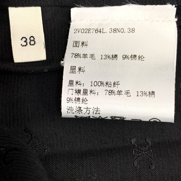 Celine Black Tweed Jacket With Gold Buttons French Size 38 Long Sleeves Structur - Picture 6 of 7